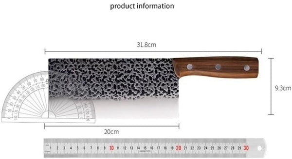 Meat Cleaver,Cleaver Knife 8 Inch Kitchen Knife Meat Cleaver Tools Household Butcher Home Stainless Steel Hammered Knives2