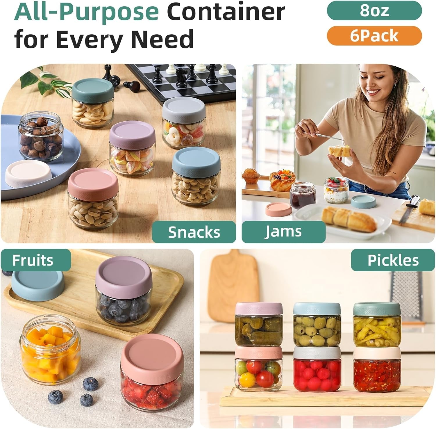 6-pack-8oz-glass-jars-with-airtight-lids-overnight-oats-containers-with-lids-wide-mouth-mason-salad-jars-glass-food-storage-containers-for-snacks-yogurt-spice-sugar