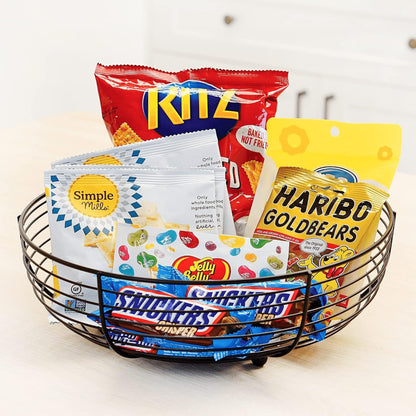 Countertop Fruit Bowl, Wire Basket for Fruits, Breads, Vegetables,Snacks, Black5