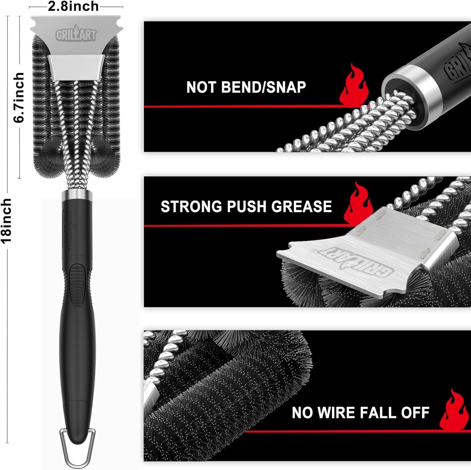 grill-brush-18-extra-strong-handle-bbq-cleaner-with-scraper-remove-tough-grime-triple-safe-wire-bristle-scrubbers-for-gas-charcoal-smoker-steel-grates-360-wizard-cleaning