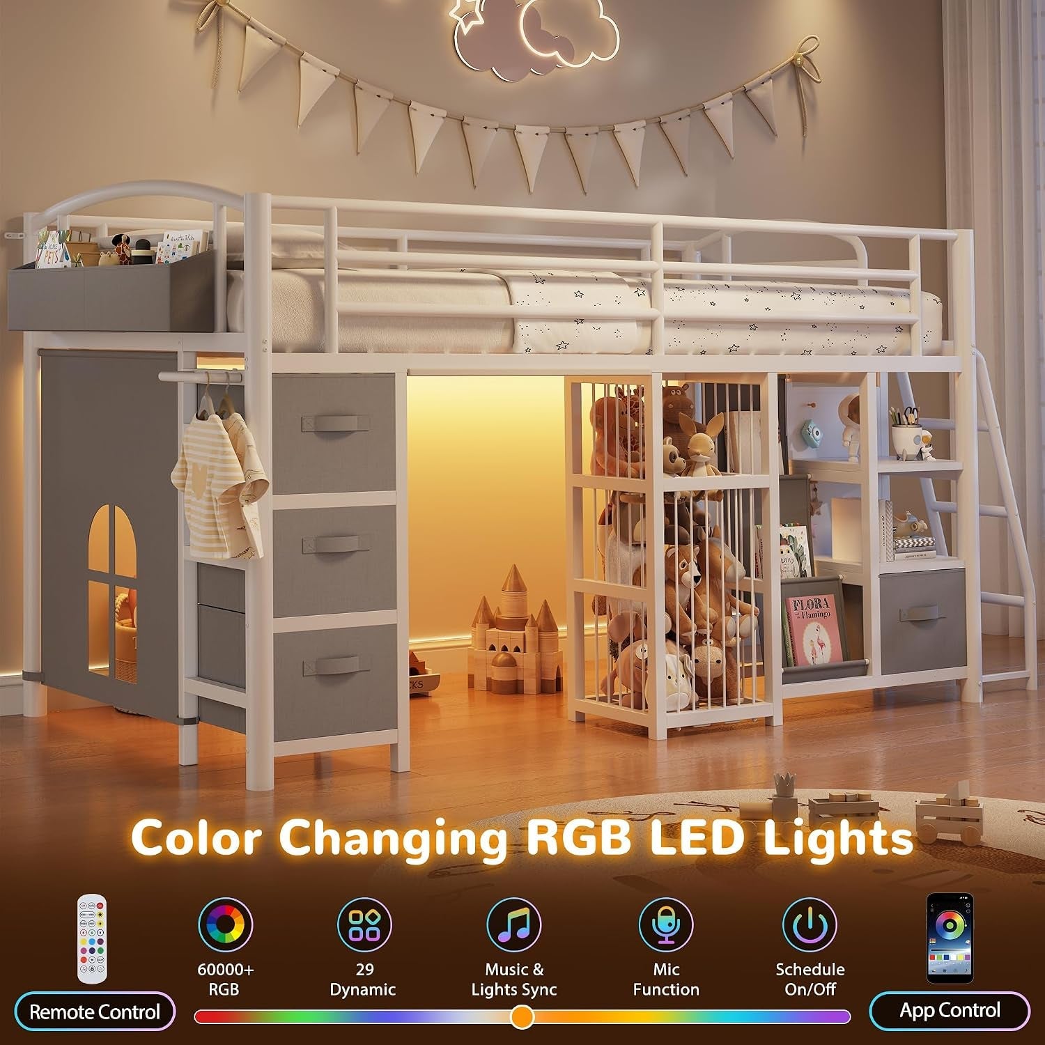 twin-low-loft-bed-kids-loft-bed-storage-drawers-led-lights-white-gray