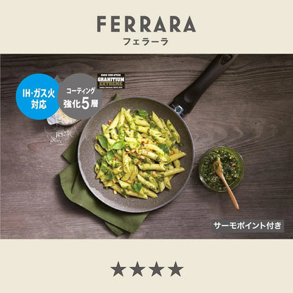 75002-895 Ferrara Wok, 11.0 Inches (28 Cm), Induction Compatible, Granitium 5-Layer Coating, Made in Italy5