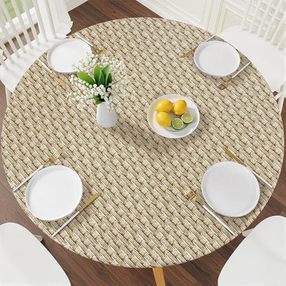 round Table Cloth, Waterproof Fitted Table Cover for 45"-56" Tables1