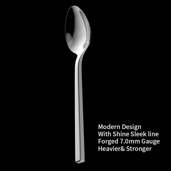 Cube 65-Piece Forged Stainless Steel Flatware Set Cutlery Set with Utensil-Serving Set, Silverware Set Service for 12, Mirror Finish, Dishwasher Safe2