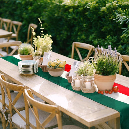 2 Pcs Italy Table Runner Italian Themed Party Decoration 13" X 72"4