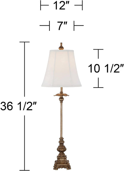 Juliette 36 1/2" Large Buffet Table Lamps Set of 2 Gold Skinny4