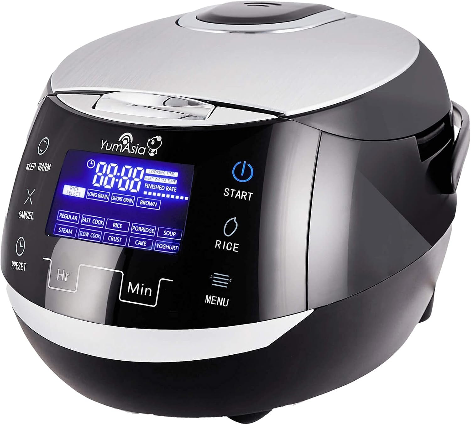 sakura-rice-cooker-with-ceramic-bowl-and-advanced-fuzzy-logic-8-cup-1-5-litre-6-rice-cook-functions-6-multicook-functions-motouch-led-display-120v-power-black-and-silver