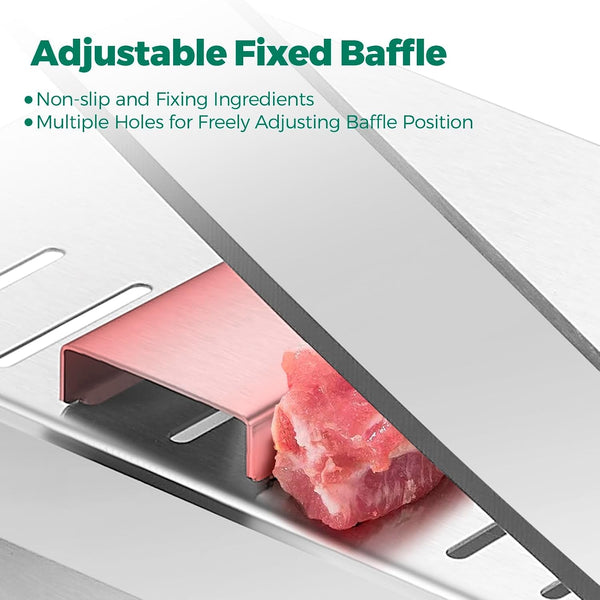 Meat Bone Cutter, Manual Meat Slicer Bone Cutting Knife with Food-Grade Stainless Steel Blade and Food Catch Tray, Beef Jerky Chicken Bone Cleaver for Home and Commercial Cooking, 15.5 Inches6