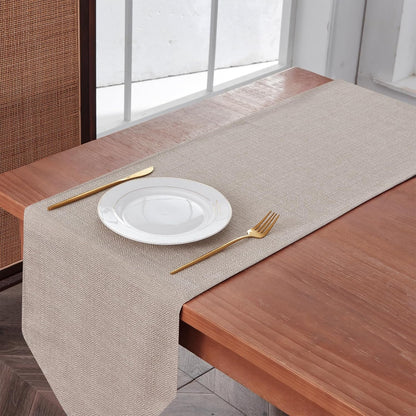Table Runner Waterproof Washable Beige 14X71 Inch6