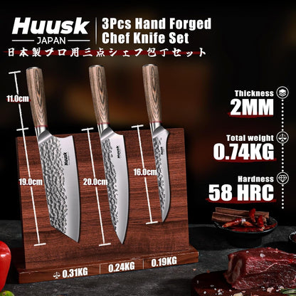 Japanese Kitchen Knife Set of 3, Professional Chef Knives Set6