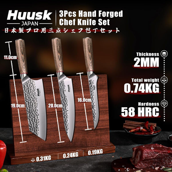 Japanese Kitchen Knife Set of 3, Professional Chef Knives Set6
