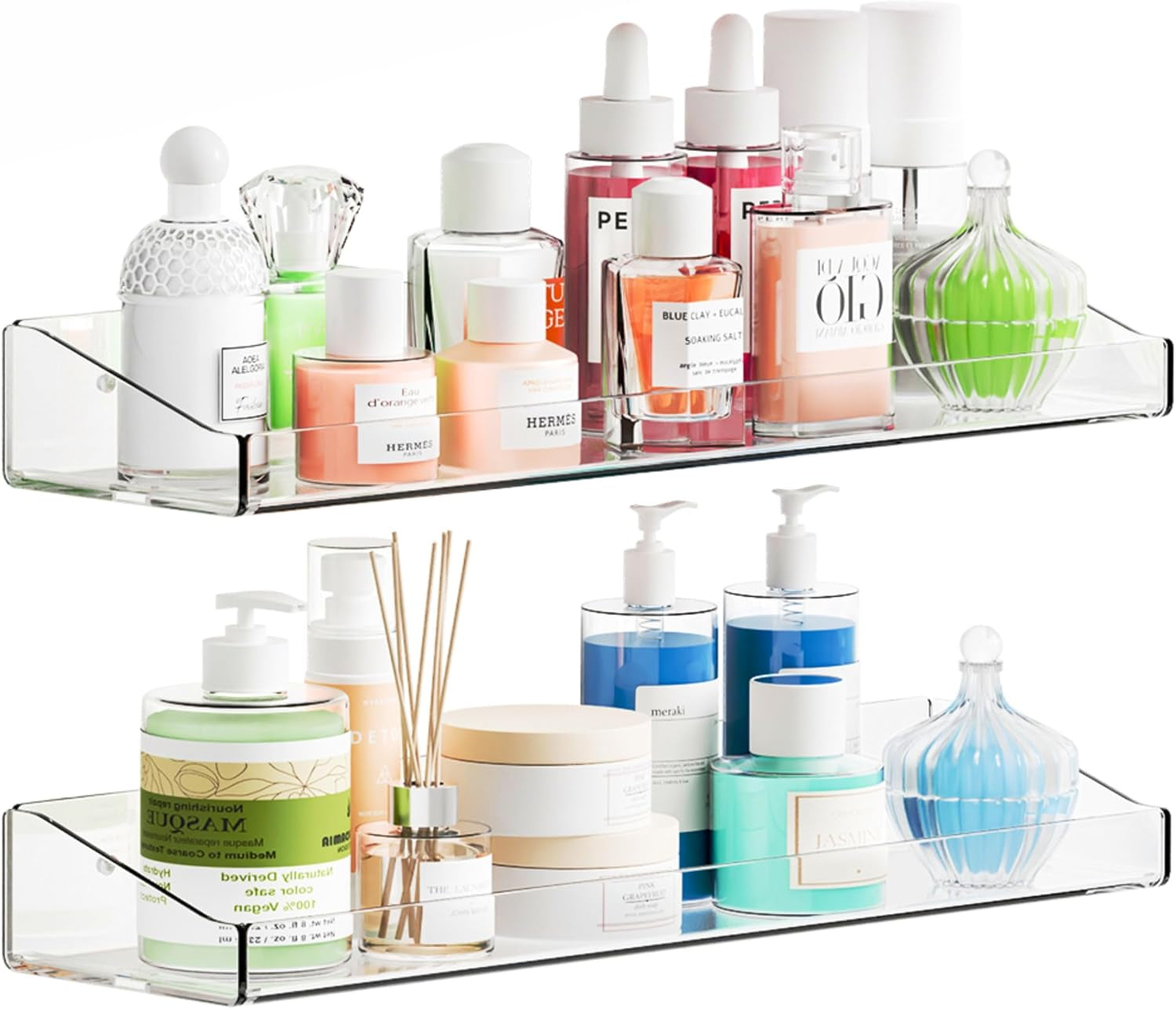 2-pack-clear-shower-shelves-for-tile-walls-adhesive-acrylic-bathroom-shelves-organizer-and-storage-no-drill-acrylic-shower-wall-caddy-shelf-floating-shelves-for-makeup-perfume-shampoo-holder