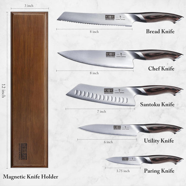 Knife Set with Magnetic Knife Holder, 6PCS Kitchen Knife Sets | Ultra Sharp Professional Japanese High Carbon Stainless Steel Chef Knives Sets with Ergonomic Handle, Perfect Gifts for Chefs2