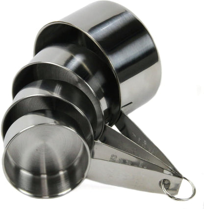 Select 4 Piece Measuring Cup Set, 1/4, 1/3, 1/2 and 1 Cup, Stainless Steel1