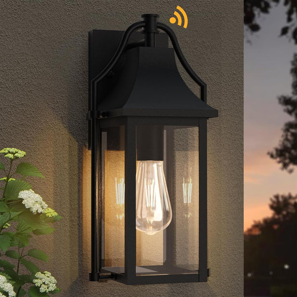 Dusk to Dawn Outdoor Wall Sconce, Waterproof Porch Lights, Black1