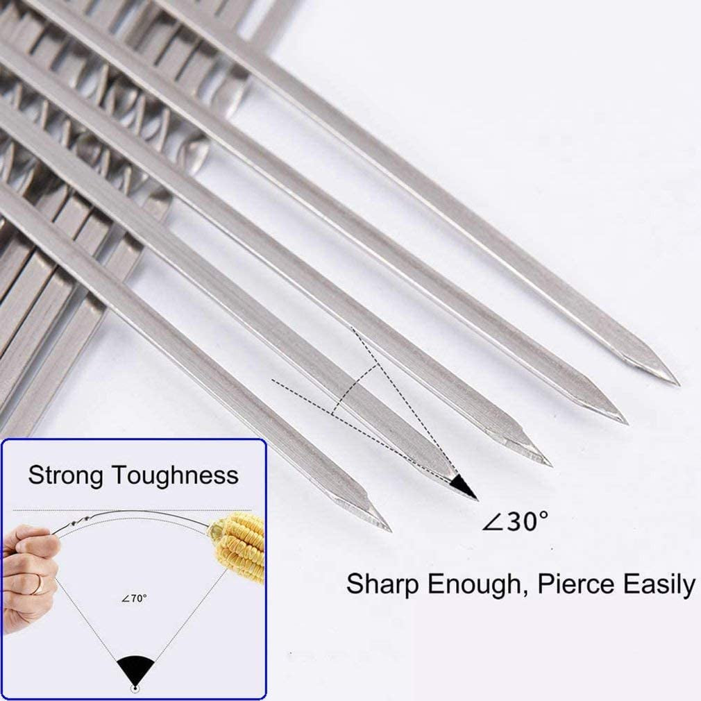 12pcs-kabob-skewers-flat-metal-bbq-barbecue-skewer-14-long-stainless-steel-shish-kebob-sticks-wide-reusable-grilling-skewers-set-for-meat-shrimp-chicken-vegetable-12-pack