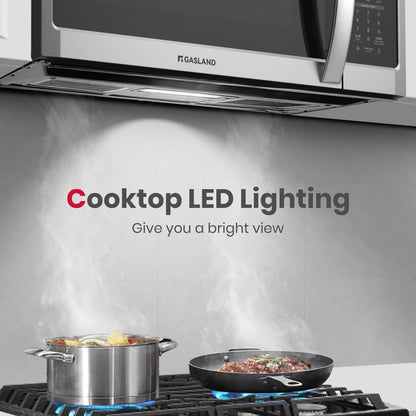 30 Inch over the Range Microwave, 1.9 Cu.Ft, 11 Power Levels | 1000W, 400 CFM Fan, One-Touch Cooking, Two-Stage Cooking, over Range Microwave Stainless Steel5