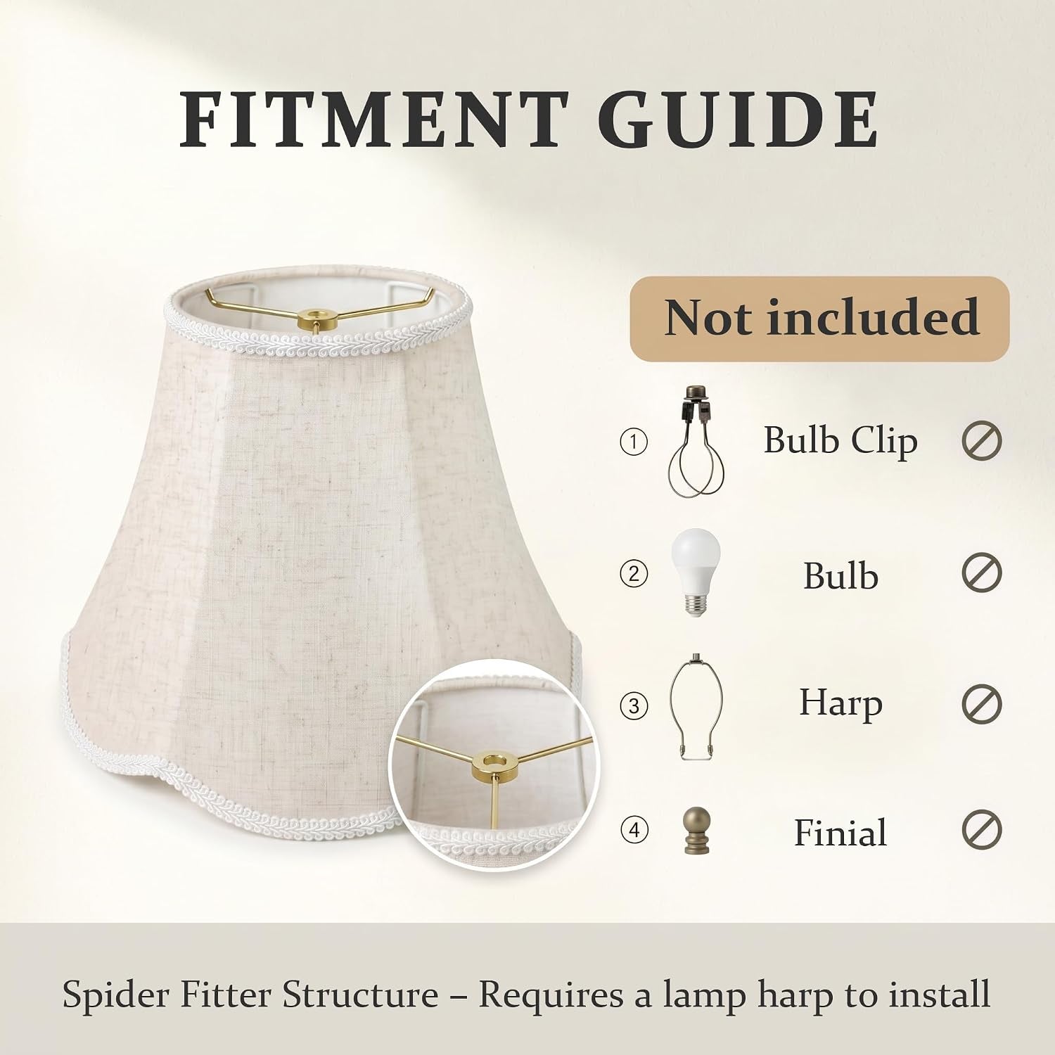 beige-scalloped-lamp-shades-set-of-2-6-7-x-13-x-10-bell-linen-lampshades-with-petal-edge-braid-medium-spider-fitter-replacement-for-table-lamps-living-room-bedroom-easy-assembly-required