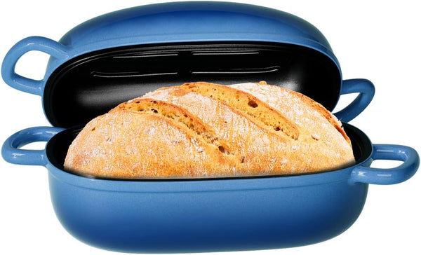 Dutch Oven 9X6 Inch, 2.5QT Cast Iron Bread Pans for Bread Baking | Loaf Pan with Lid, Loop Handles, for Homemade Breadmaking, Induction Cooktop, Oven Safe, Cooking Stews & Meats1