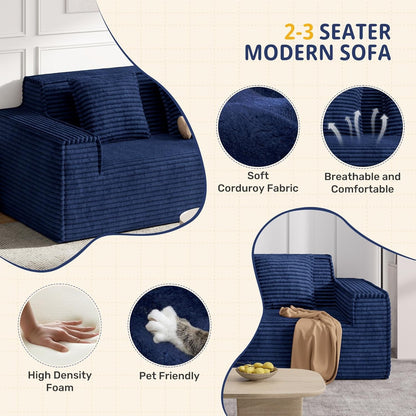 75'' Modern Loveseat Sofa, No Assembly Required Comfy Deep Seat Couches 1 Pcs for Living Room, Bedroom, Apartment6