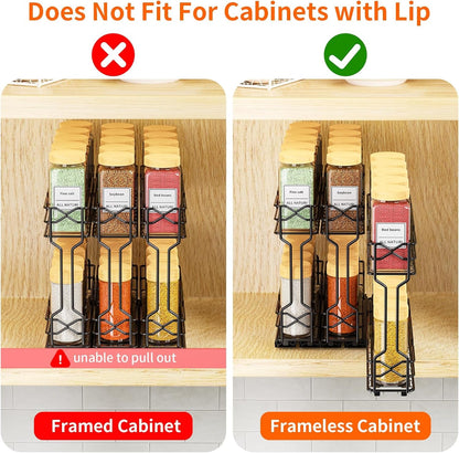 Pull Out Spice Rack Organizer for Cabinet,2.1 Wx10.5 Dx8 H,3 Pack5