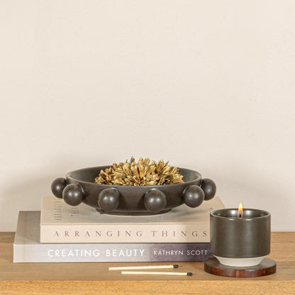 9.75 Inches Stoneware Bowl with Orbs and Reactive Glaze, Black7