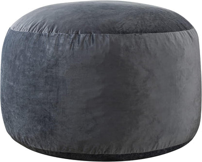 3 Ft Bean Bag Chair,Large Bean Bag Chairs for Adults,3 Foot,Dark Grey | Memory Foam Filling,Bean Bag Sofa for Living Room,Ultra Soft Velvet Fabric,Pull-Handle,Side-Pocket8
