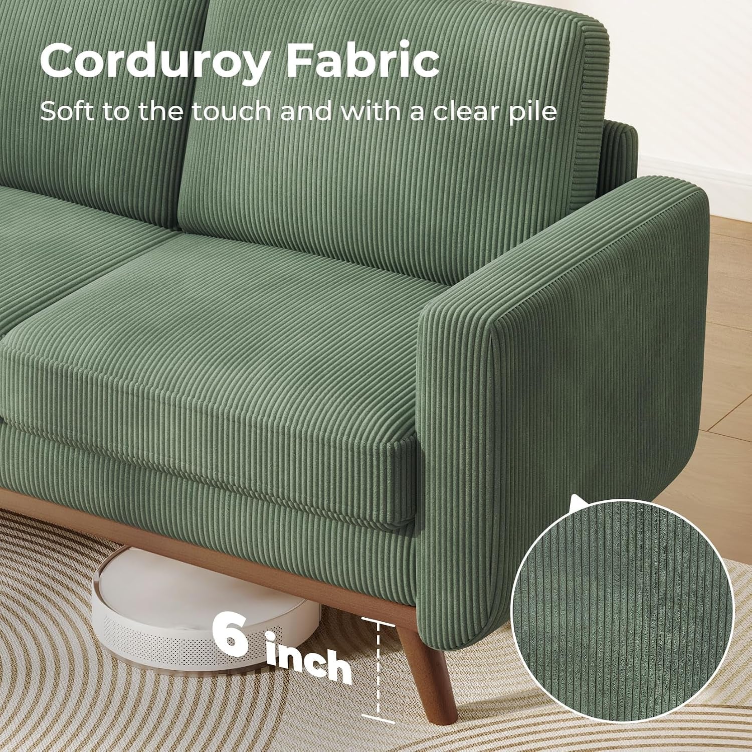 68-comfy-green-corduroy-loveseat-sofa-2-seater-deep-seat-couch-with-spring-cushion-solid-wood-frame-for-living-room-bedroom-office