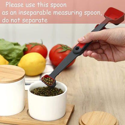 Collapsible Silicone Soft Measuring Cups and Measuring Spoons,8 Pieces Portable Food Grade Silicone Measurement Cup for Liquid & Dry Measuring Baking &Utensils & Travel Measuring Cup，Space Saver5