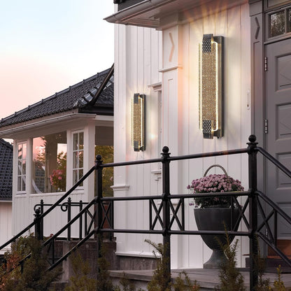 Dusk to Dawn Outdoor Wall Light,Sparkling Glow Porch Sconce5