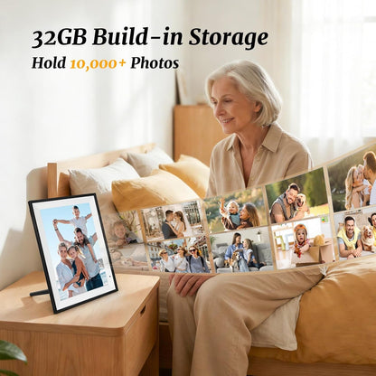 Digital Picture Frame 10.1 Inch Digital Photo Frame 32GB Storage, Wifi Picture Frame With1280X800 IPS Touch Screen, Auto-Rotate Photo Frame Share Your Photos and Videos via Aimor App, Black4