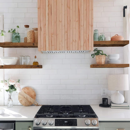 Bathroom Floating Shelves for Wall - 15.7" Wall Mounted Shelf over Toilet Farmhouse Home Decor Display Bookshelf Small 15.7 X 6.7 Inch Set of 2, Rustic Brown (008-40BN)8