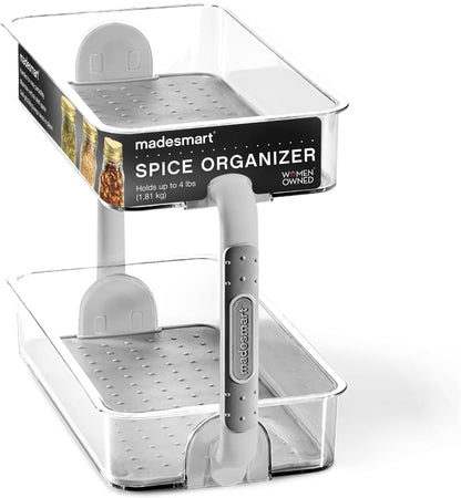Two Level Spice Organizer, Grey5