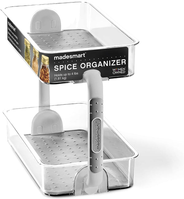 Two Level Spice Organizer, Grey5