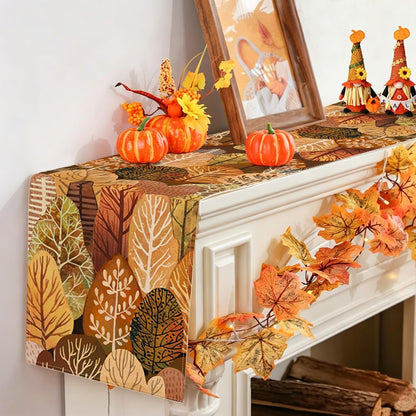 Fall Tree Table Runner Autumn Decorations for Home 13X90 Inch5