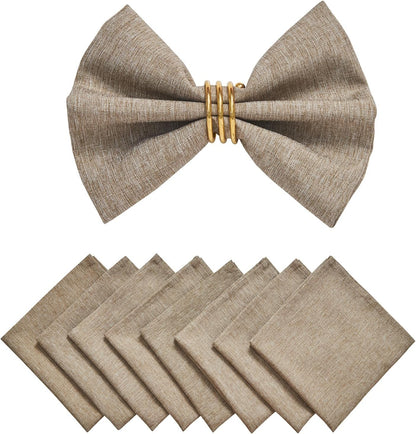Flaxen 17X17 Polyester Linen Farmhouse Cloth Napkins Set of 81