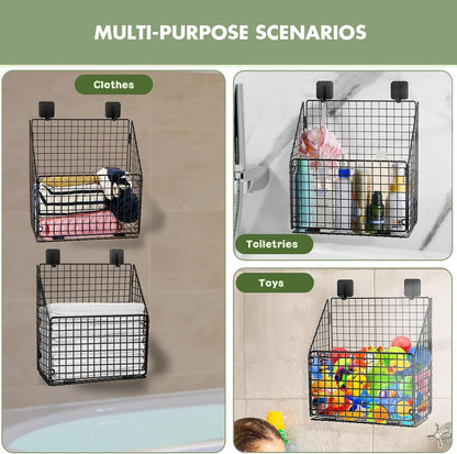 Bath Toy Storage Organizer, Large Bathtub Toy Holder, Black6