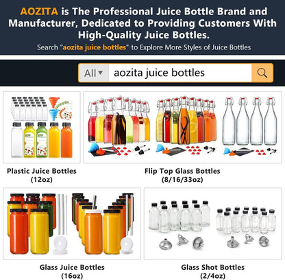 24 PACK, 12 OZ Reusable Thicker Plastic Juice Bottles with Caps, Leakproof2