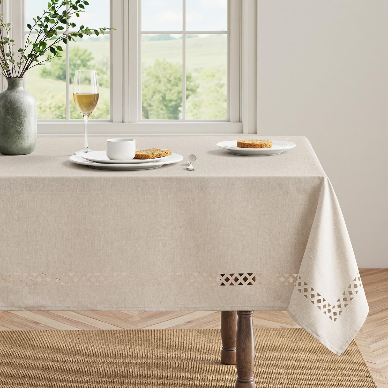 beige-rectangle-tablecloth-with-decorative-cutouts-52x70-inch-waterproof-stain-resistant-shrink-proof-table-cloth-farmhouse-style-for-dining-wedding-kitchen-party-outdoor