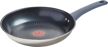 Essentials Nonstick Stainless Steel Frying Pan, 10.5 in Skillet | Proglide Nonstick Coating, Oven Safe up to 350 F, Dishwasher Safe, Even Heat Base, Ocean Blue Soft-Touch Handle1