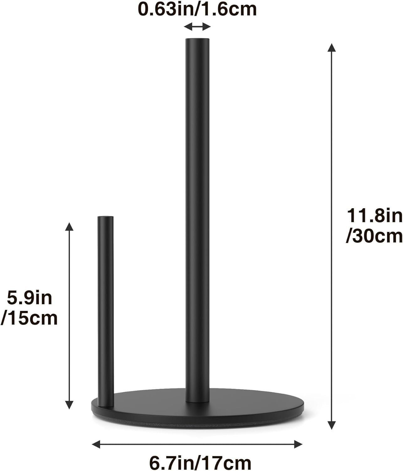 paper-towel-holder-black-stainless-steel-kitchen-countertop-roll-organizer
