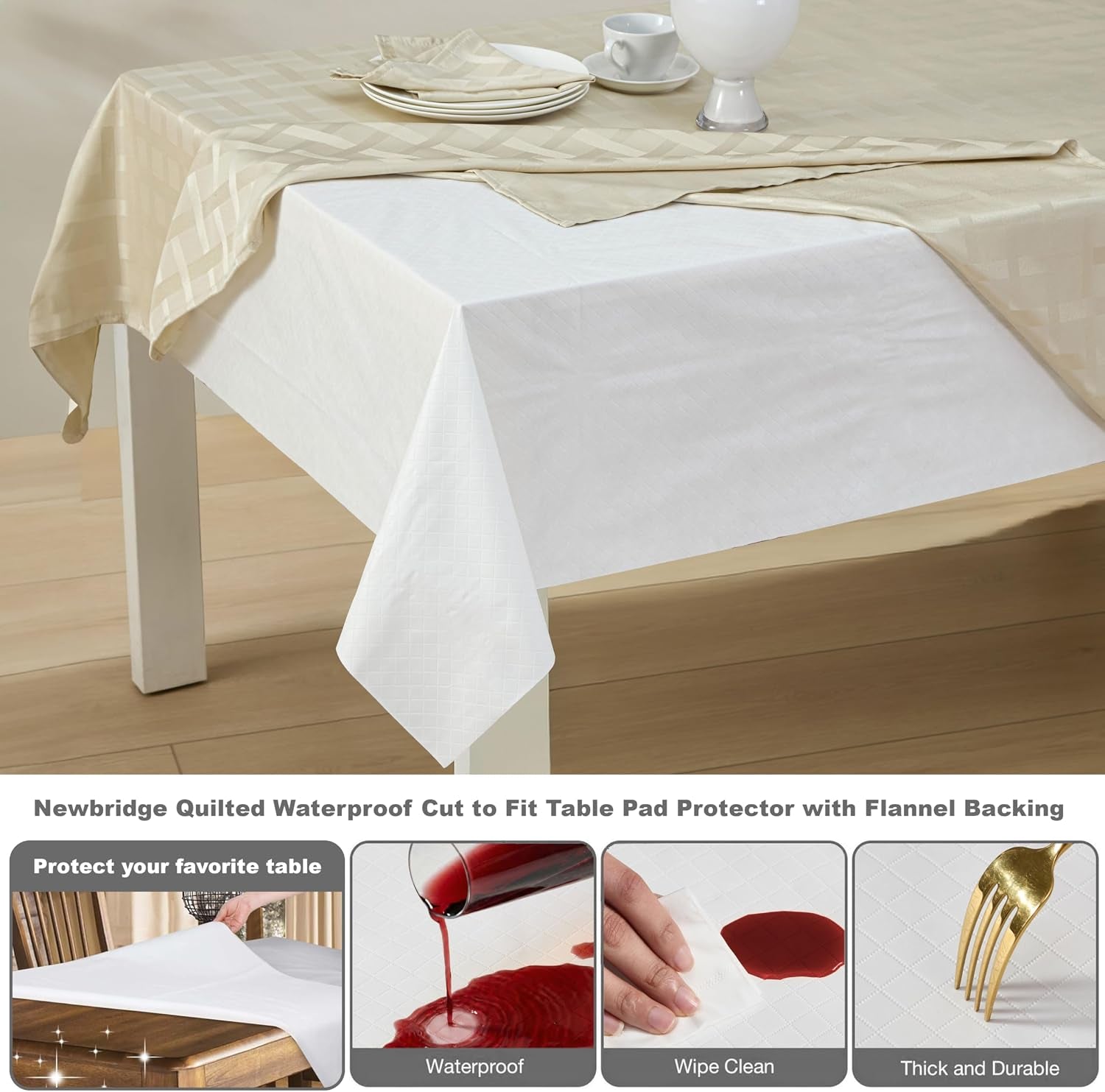 quilted-waterproof-cut-to-fit-table-pad-protector-with-flannel-backing-heat-resistant-wipe-clean-cushioned-pad-protects-table-from-spills-and-scratches-52-x-70