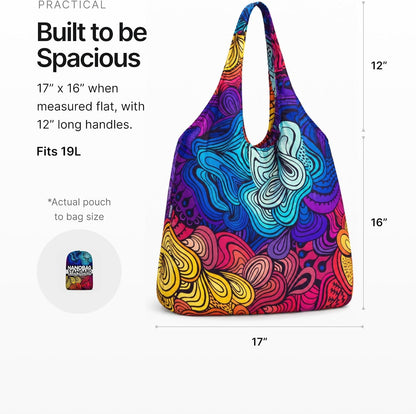 Standard 19L Tote Foldable Packable Reusable Grocery Shopping Bag4