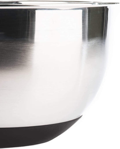 Stainless Steel Mixing Bowls with Lids and Non Slip Bases (Set of 5, Black)9