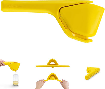 Fluicer Fold-Flat Citrus Juicer - Lemon Easy, Manual Fresh Lemon Juice Squeezer with Pip Catcher, Suits Lemons and Limes, Compact Storage, 10" | Space-Saving Storage, Gets Every Last Drop1