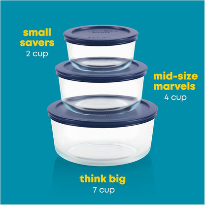 Simply Store (3-Pack) Glass Food Storage Containers Set (2, 4, 7 Cup)5