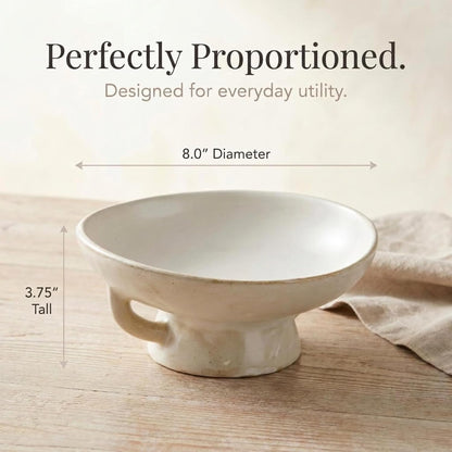 Creative Co-Op Stoneware Bowl W Reactive Glaze, White2