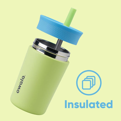 Owala Tumbler Kids Stainless Steel Water Bottle 12 Oz Turtley Awesome | Insulated | Spill-Resistant Lid | Reusable Straw | Double-Wall Vacuum Insulation | Cup-Holder Friendly3
