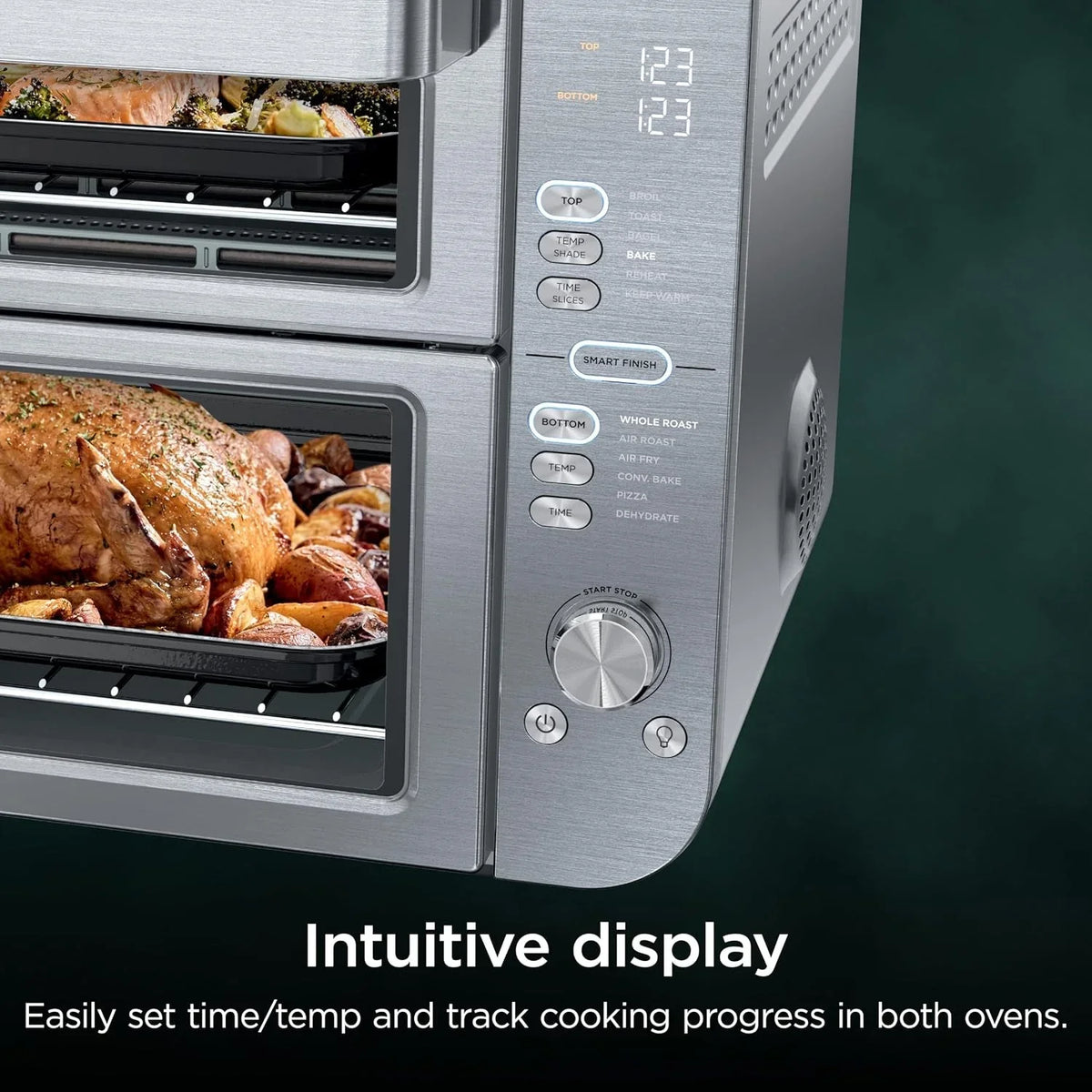 ninja-double-stack-xl-countertop-oven-12-in-1-stainless-steel-dct601-dualzone-smart-finish-flavorseal-fits-4-5-lb-chicken-6-lbs-wings-air-fry-bake-broil