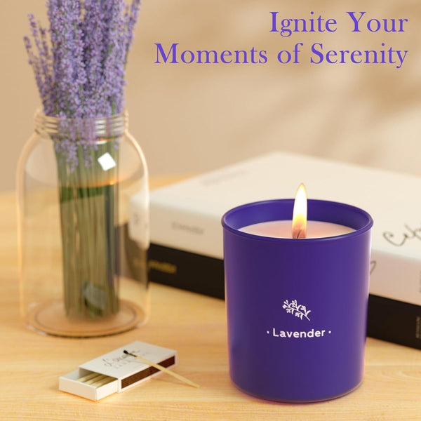 Lavender Scented Candle, 8 Oz Soy Wax Jar Candle for Women, 45 Hour Burn5